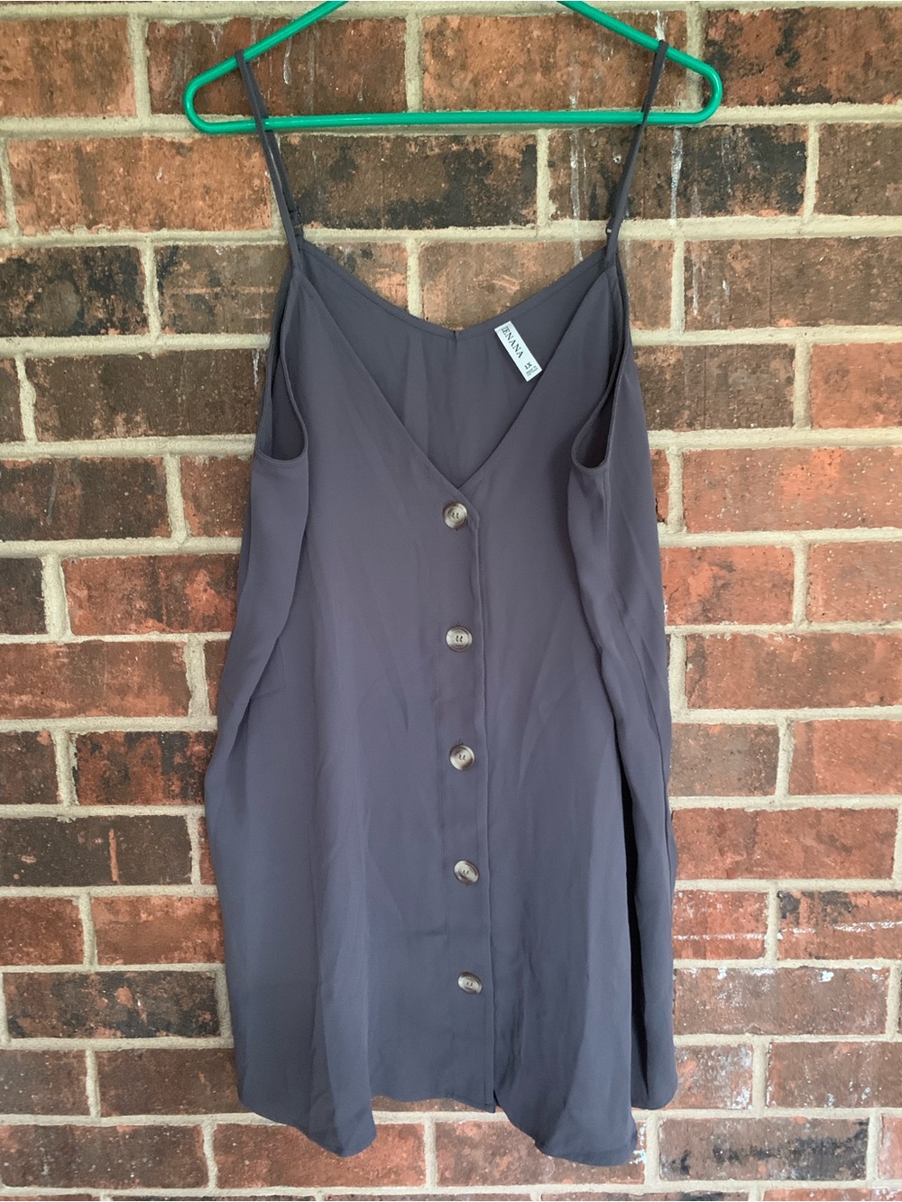 Zehana Slate Grey V-Neck Slip dress